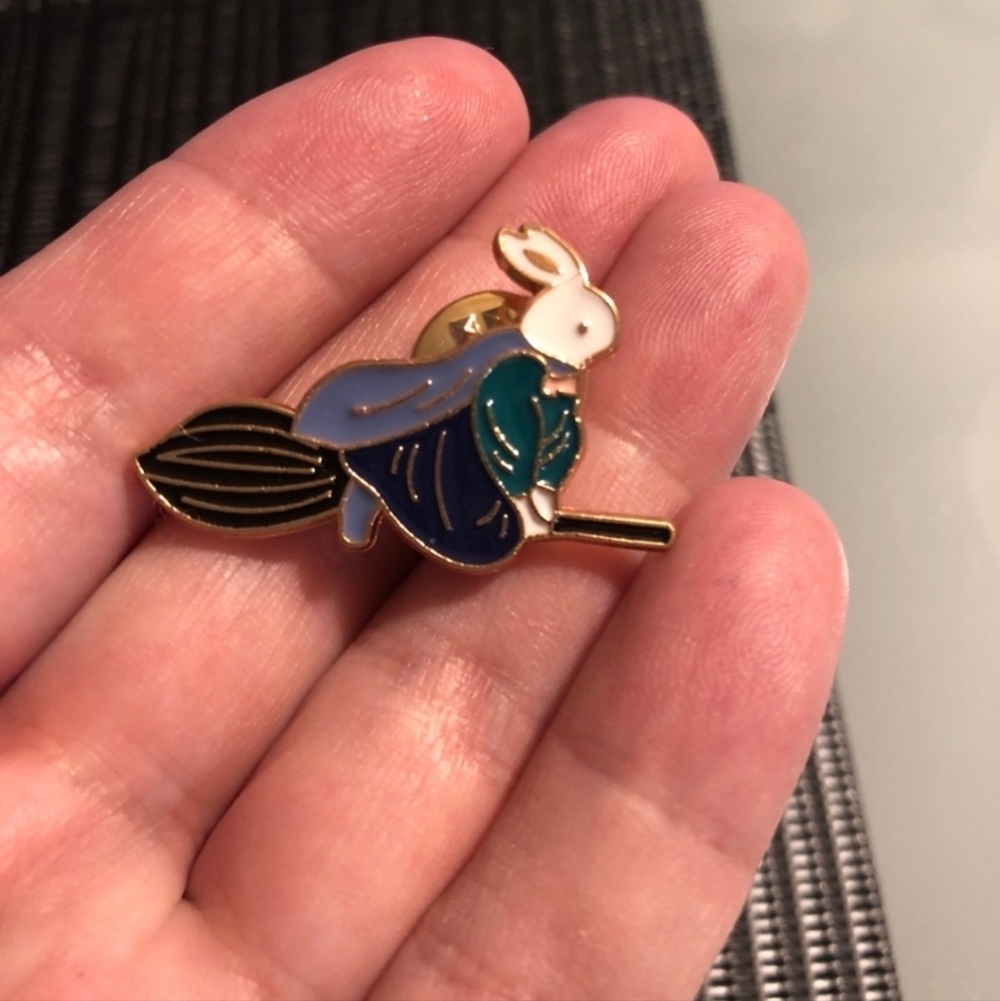 Rabbit Witch Enamel Pin